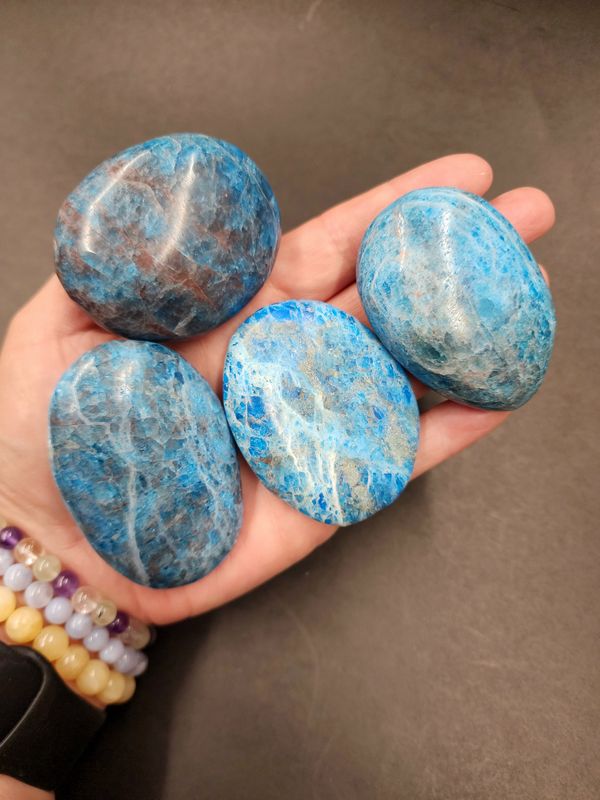 Blue Apatite Palmstone Small