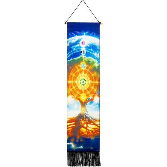 Cosmic Chakras Tree of Life Banner 12.5 x 50&quot;