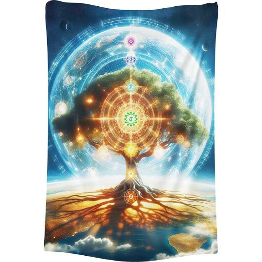Cosmic Chakras/Tree of Life Tapestry 39&quot;W x 59&quot;H
