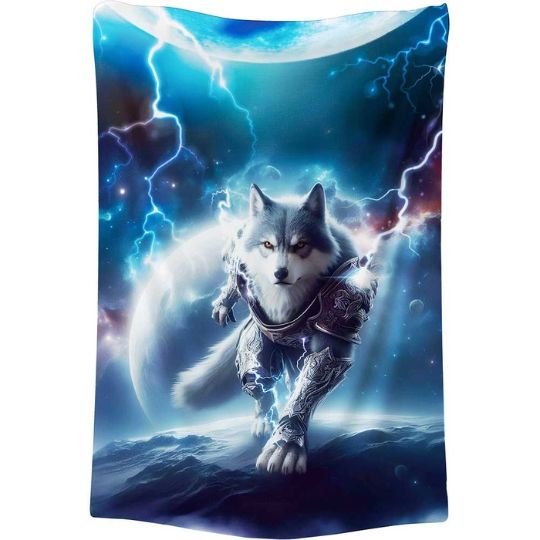 Wolf Warrior Tapestry 39&quot;W x 59&quot;H