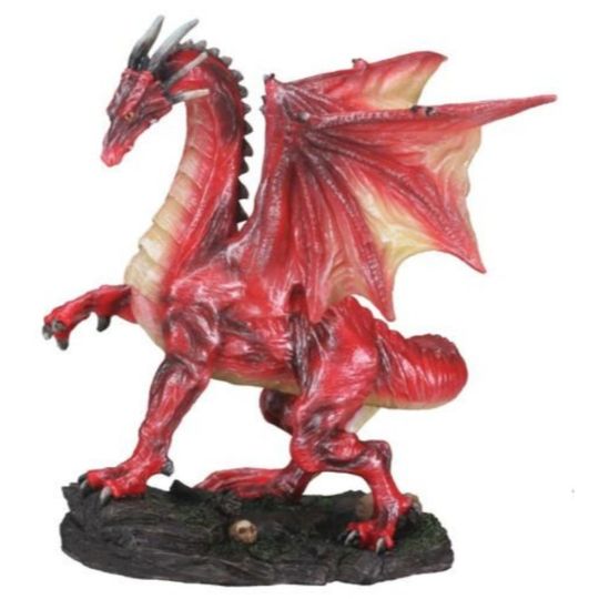 Small Red Midnight Dragon Statue 4.5&quot;