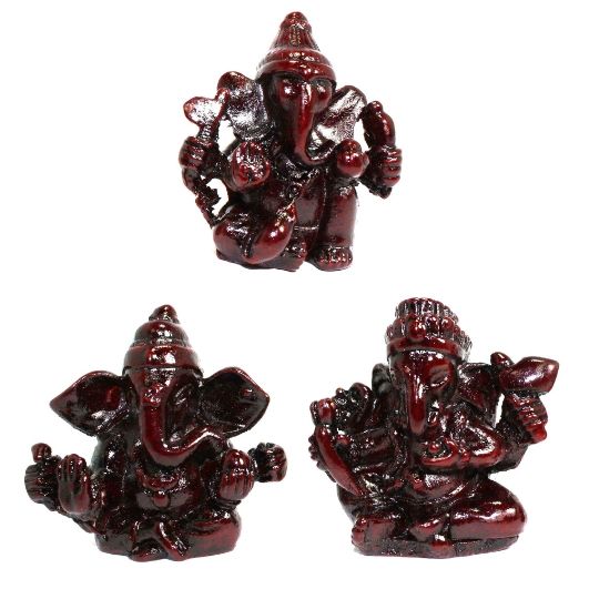 Red Ganesha - 1.75&quot; x 1.75&quot;
