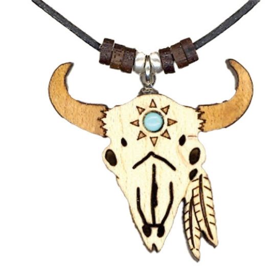 Zamulet Buffalo Skull Necklace