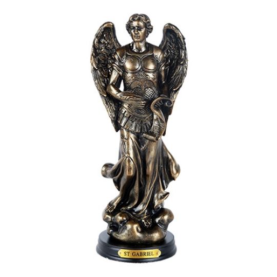 Archangel  Gabriel Golden Statue 8 3/4&quot;
