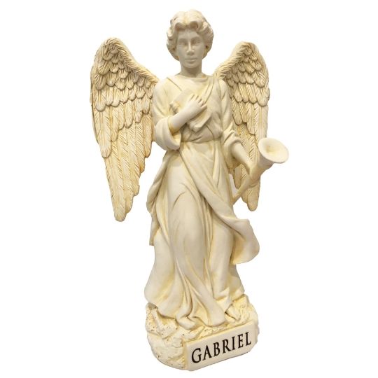 Archangel Gabriel Ivory 7&quot; H Statue