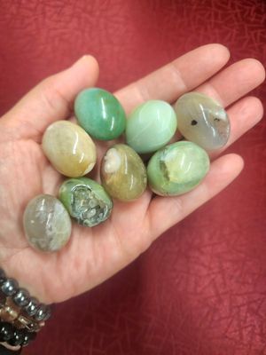 Green Flower Agate / Blossom Agate Tumbled
