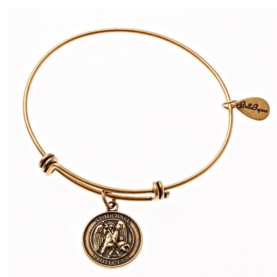 St. Michael Adjustable Gold Bangle