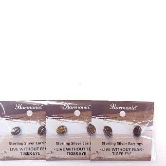 Tiger&#39;s Eye Sterling Silver Stud Earrings