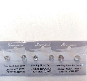 Clear Quartz Sterling Silver Stud Earrings