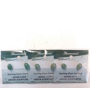 Green Aventurine Sterling Silver Stud Earrings