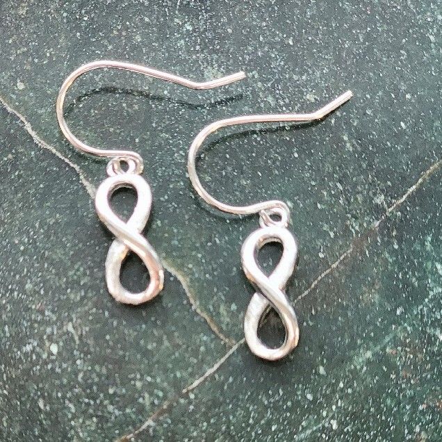 Eternity Sterling Silver Dangle Earrings