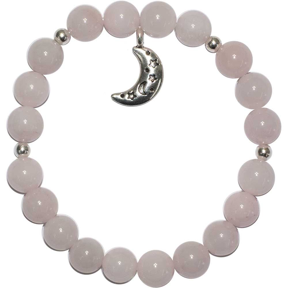 Rose Quartz Feminity Moon Bracelet