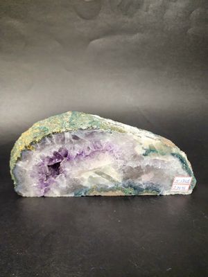 Amethyst &amp; Quartz Slice 10&quot; x 4&quot;  5.1 pounds