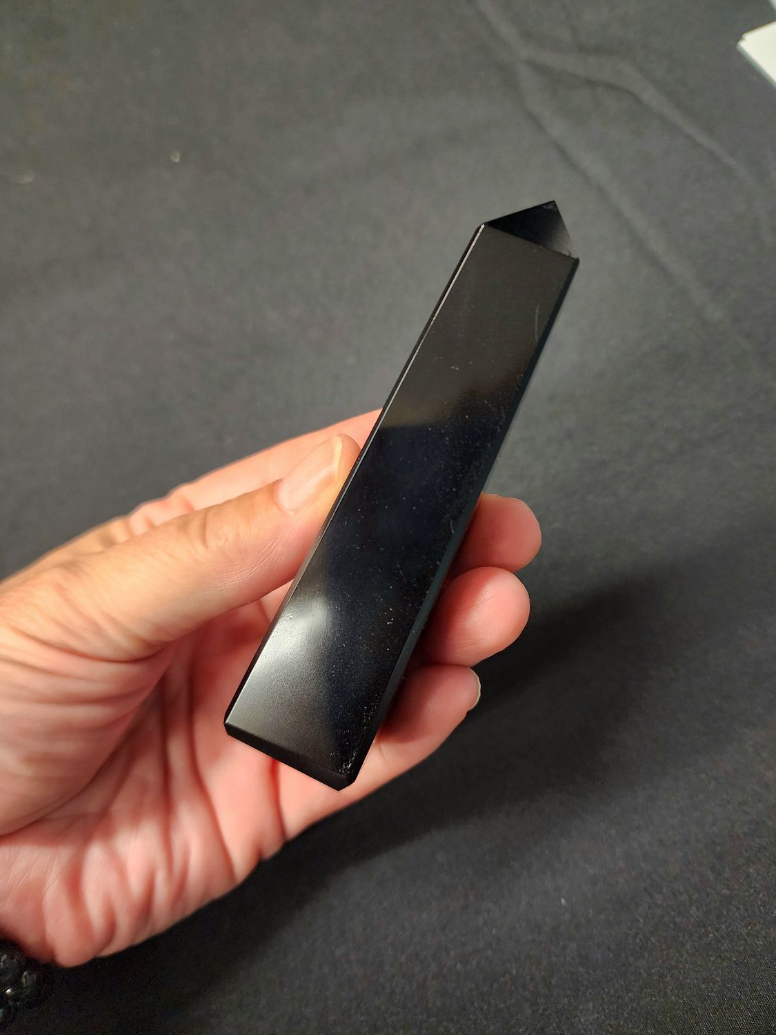 Black Tourmaline Tower / Point / Generator 4&quot;