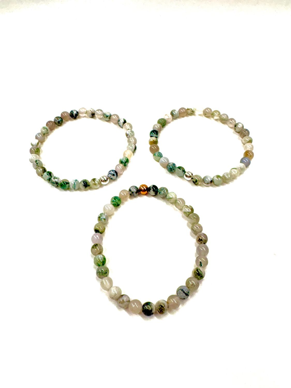 Moss Agate 6mm Bracelet