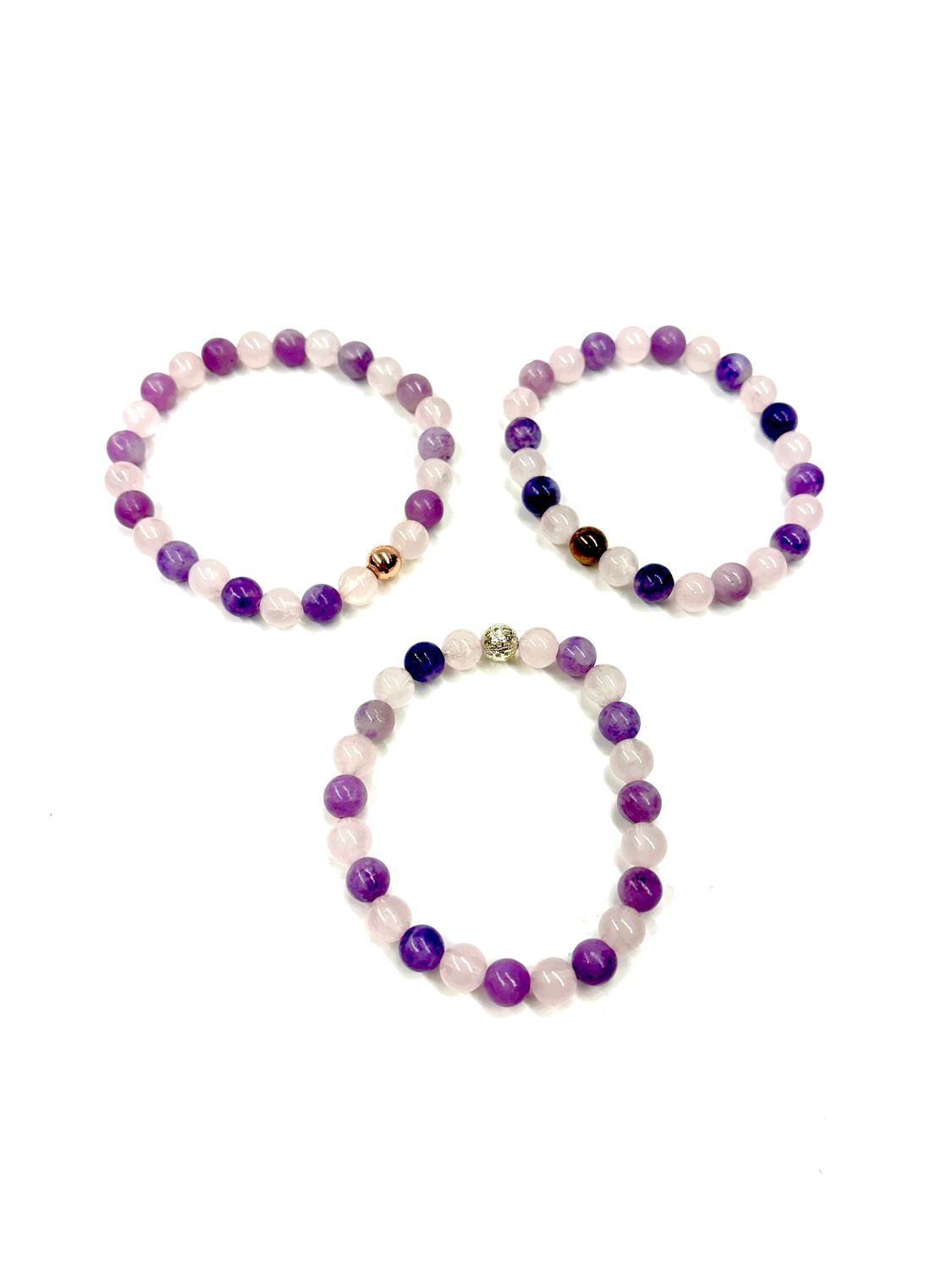 Lepidolite &amp; Rose Quartz Bracelet 8mm Assorted
