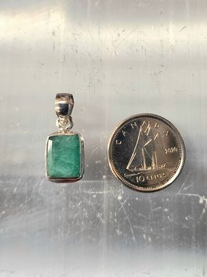 Emerald Pendant Sterling Silver