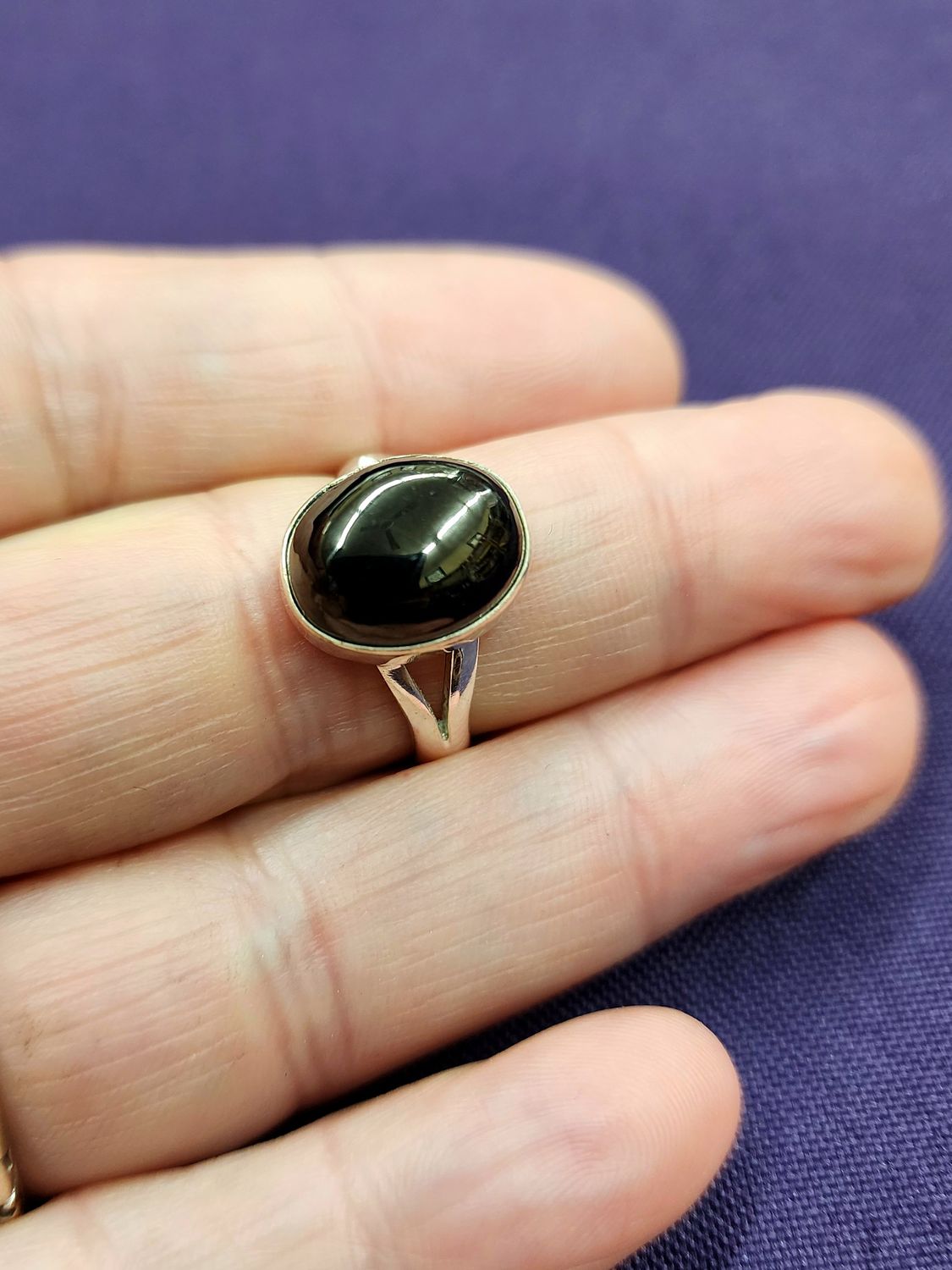 Shungite Ring - Size 7 Sterling Silver