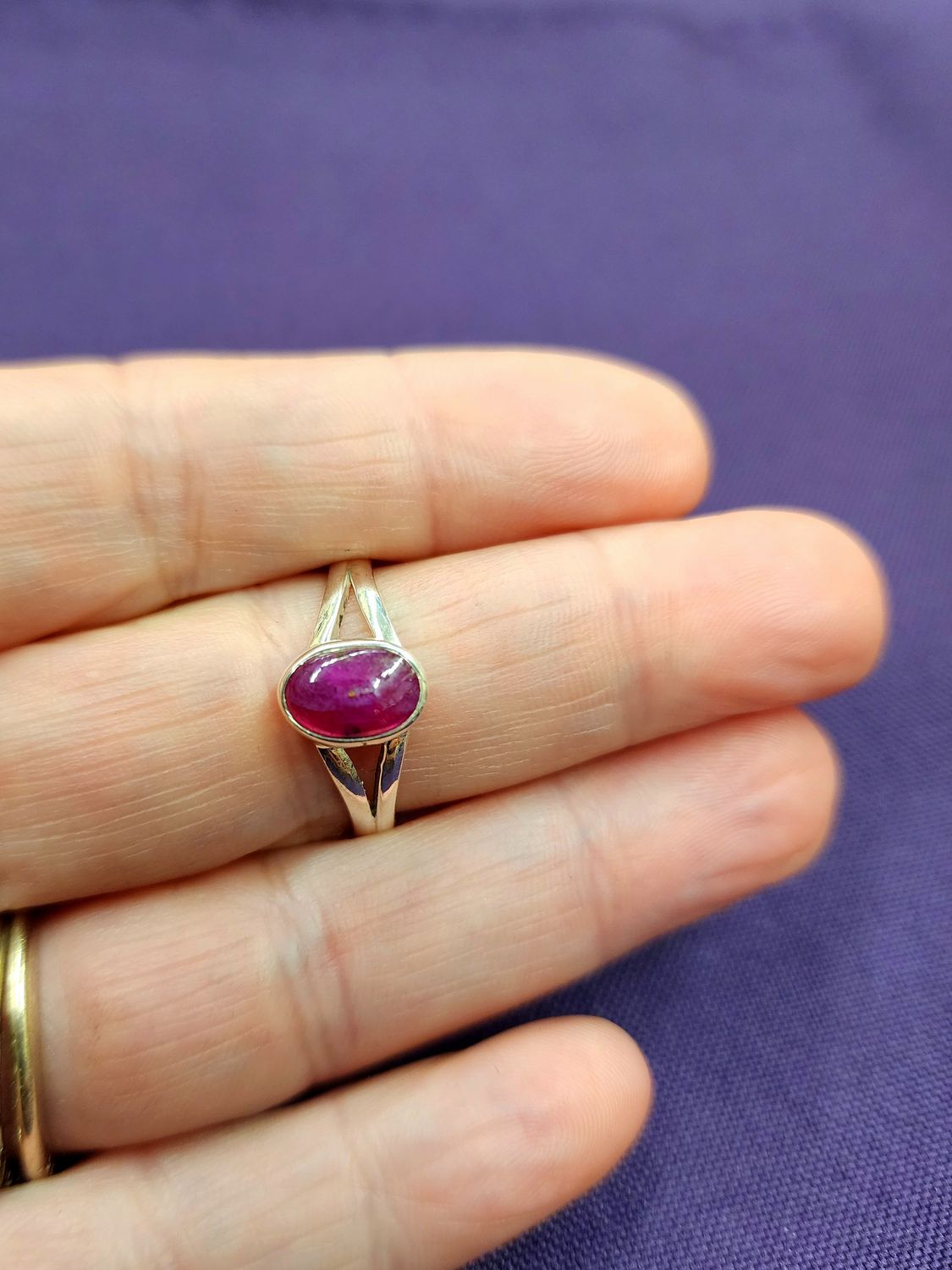 Ruby Ring - Size 9 Sterling Silver
