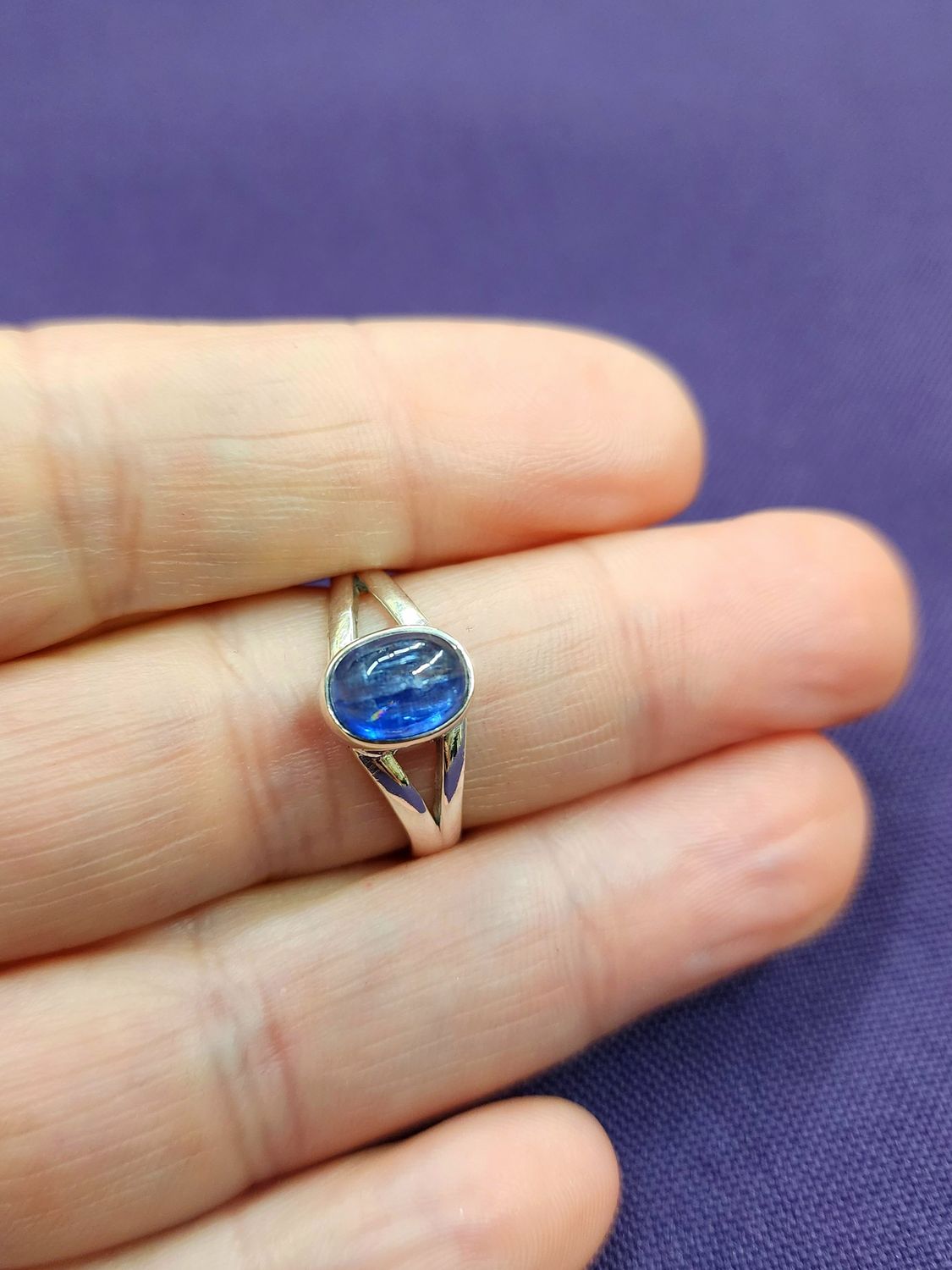 Blue Kyanite Ring - Size 7 Sterling Silver