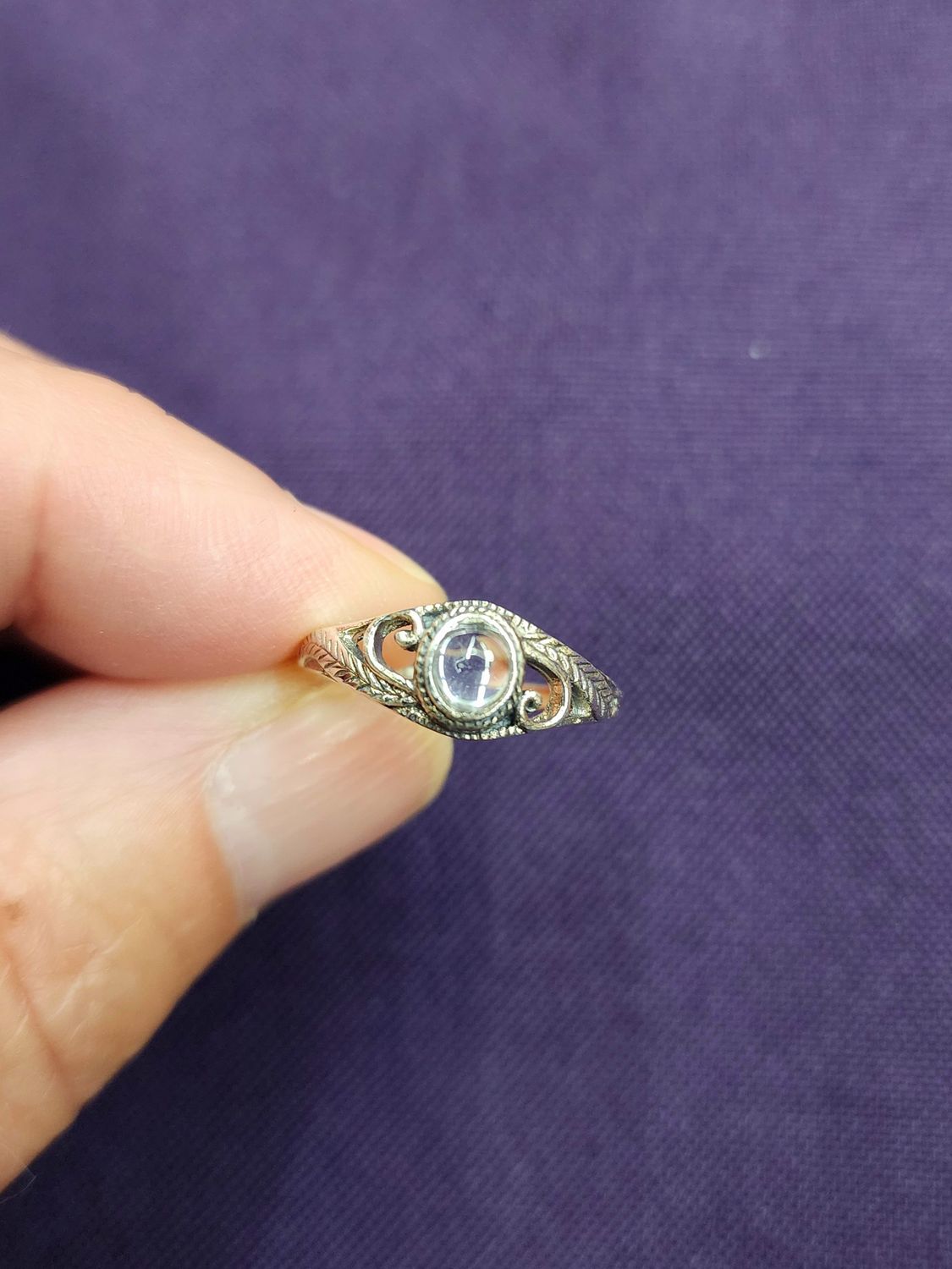 Blue Topaz Ring B- Size 5 Sterling Silver
