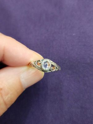 Blue Topaz Ring B- Size 5 Sterling Silver