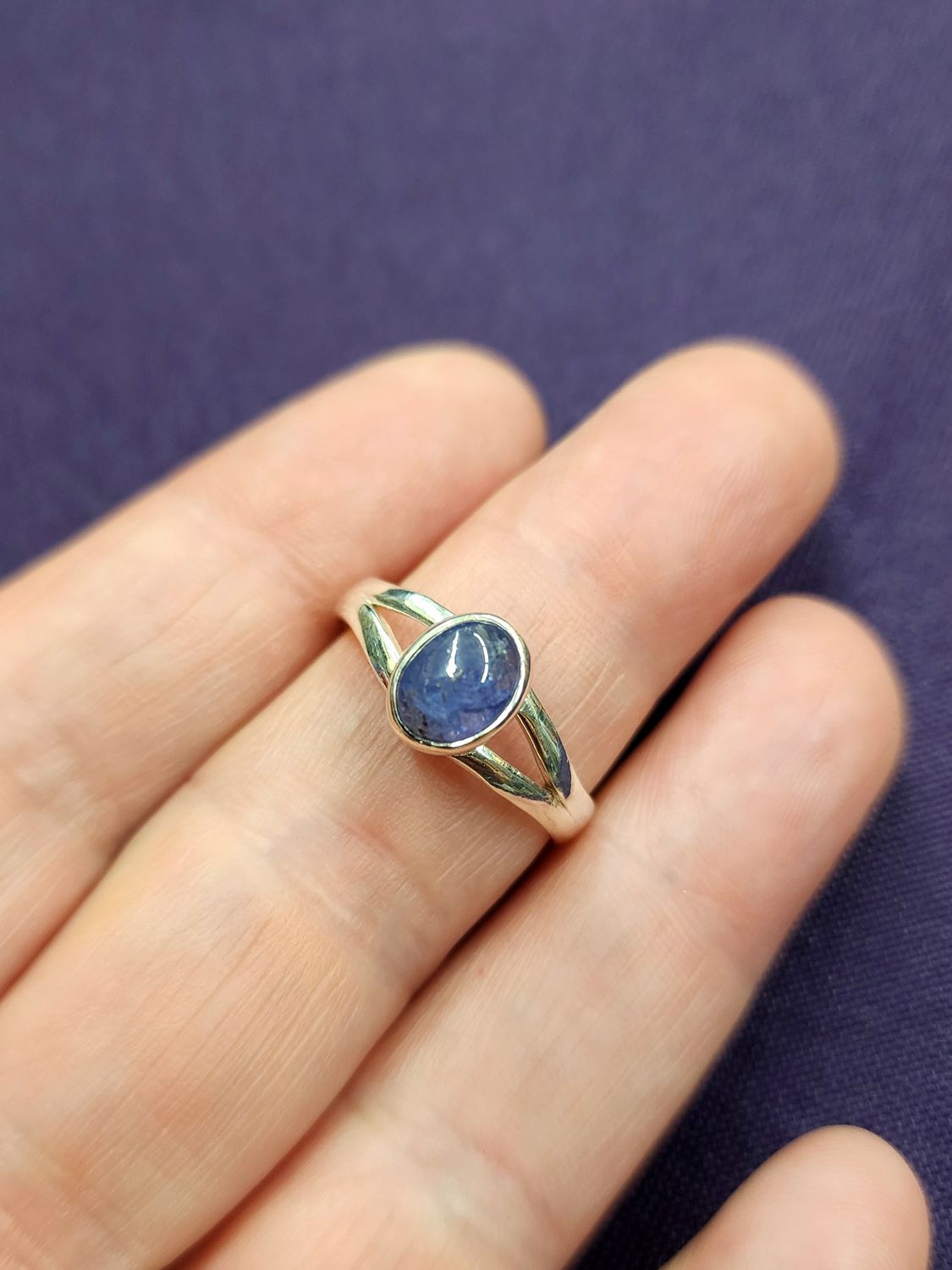 Tanzanite Ring A - Size 9 Sterling Silver