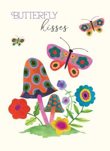 Butterfly Kisses - Greeting Card