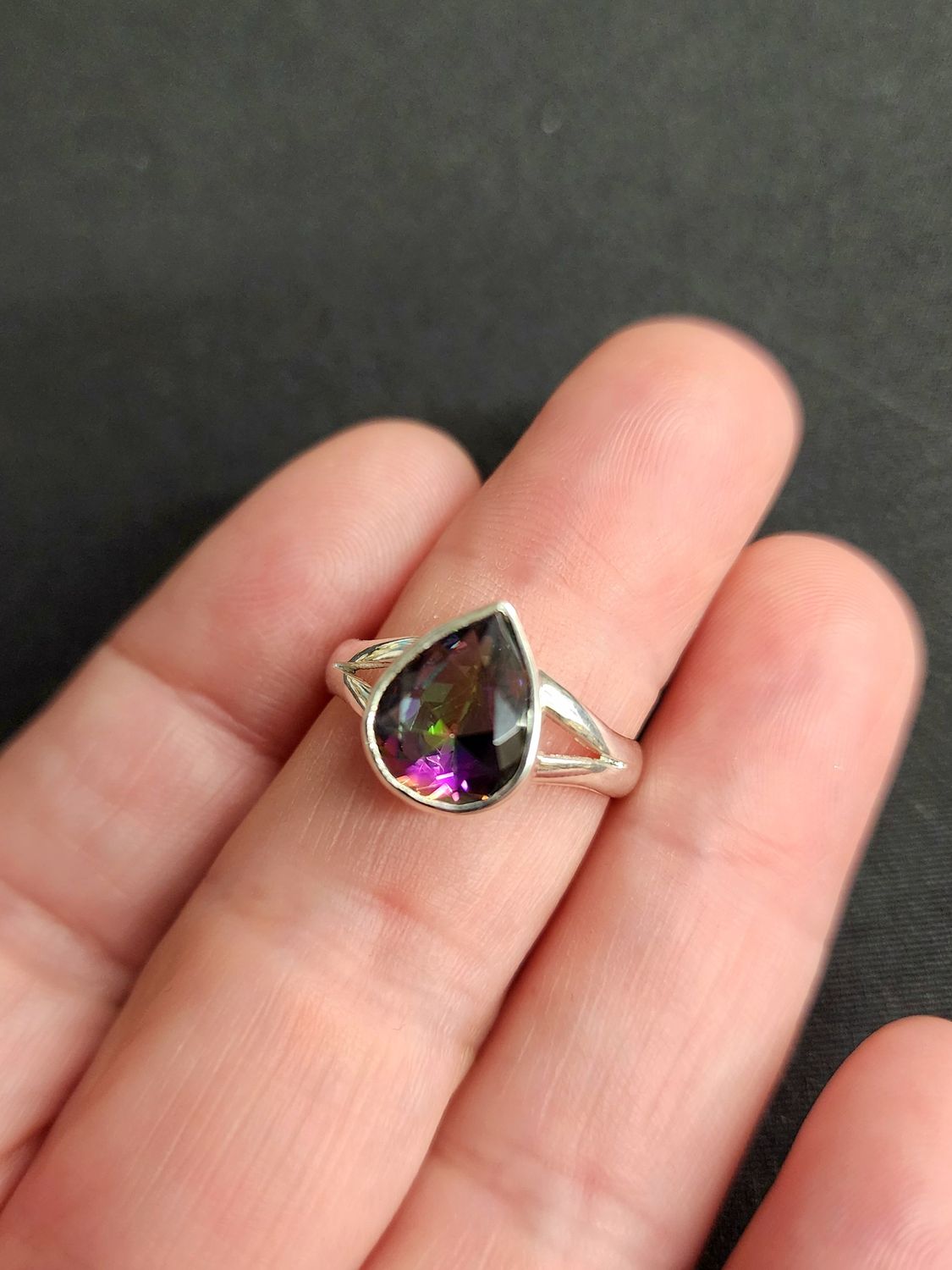 Mystic Topaz Ring - Size 8 Sterling Silver