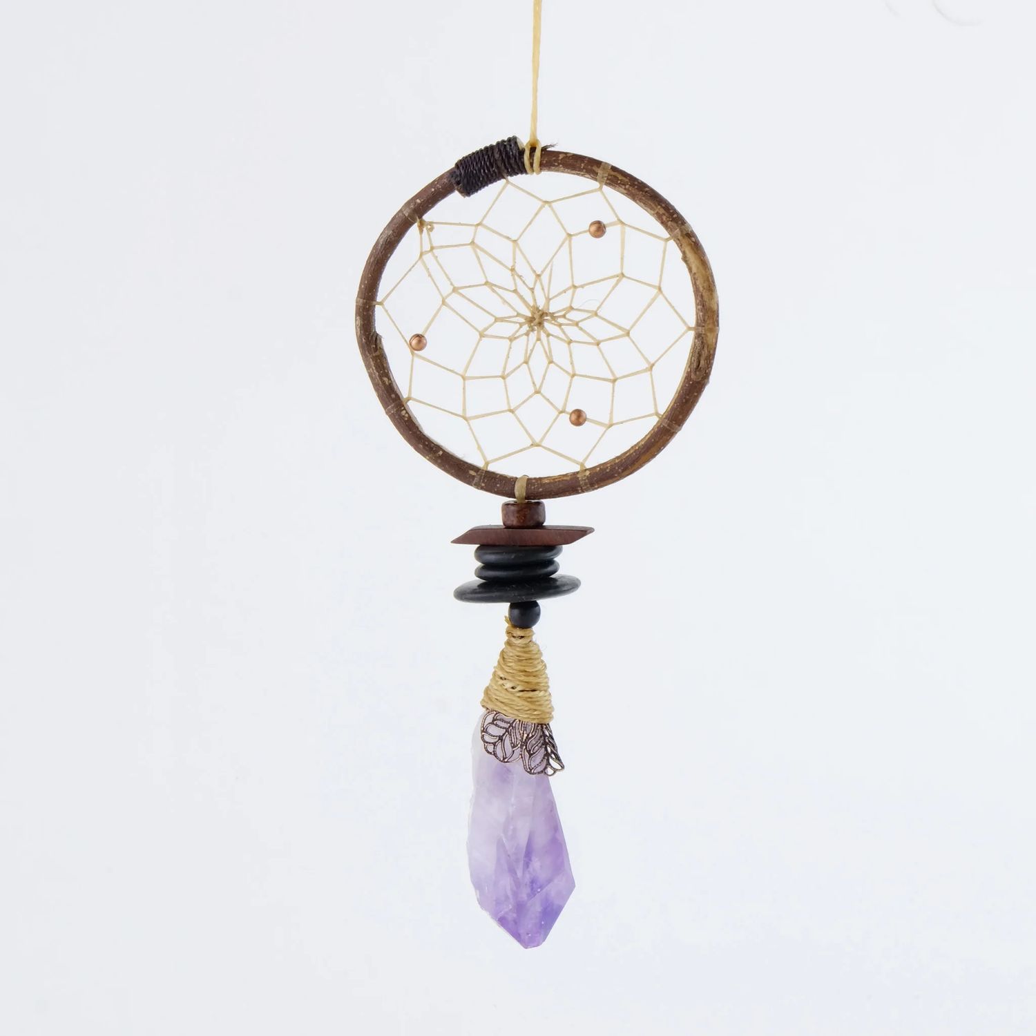 Dream Catcher with Amethyst Cluster 2.5&quot;