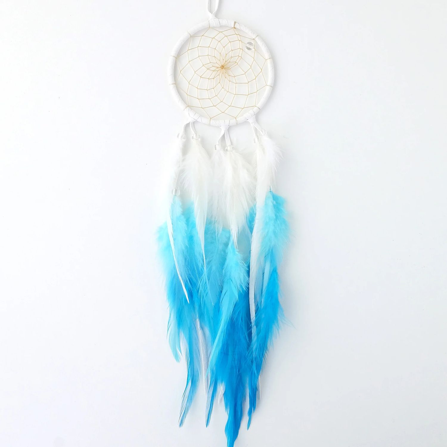 Blue and White Ombre Dream Catcher 3&quot;