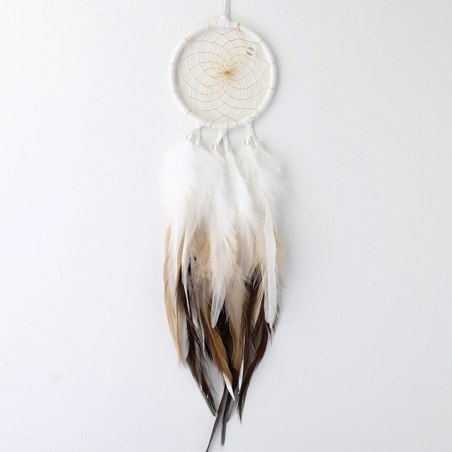 Brown and White Ombre Dream Catcher 3&quot;