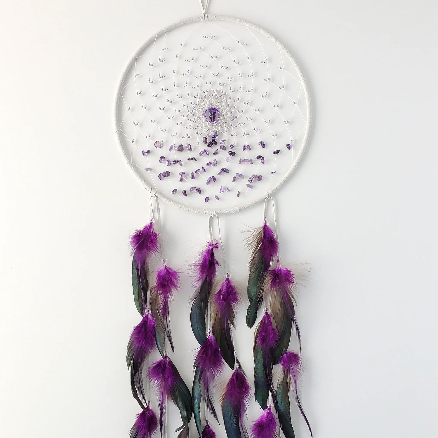 Energy Flow Dream Catcher with Amethyst 9&quot;