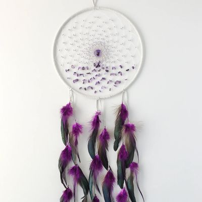 Energy Flow Dream Catcher with Amethyst 9&quot;