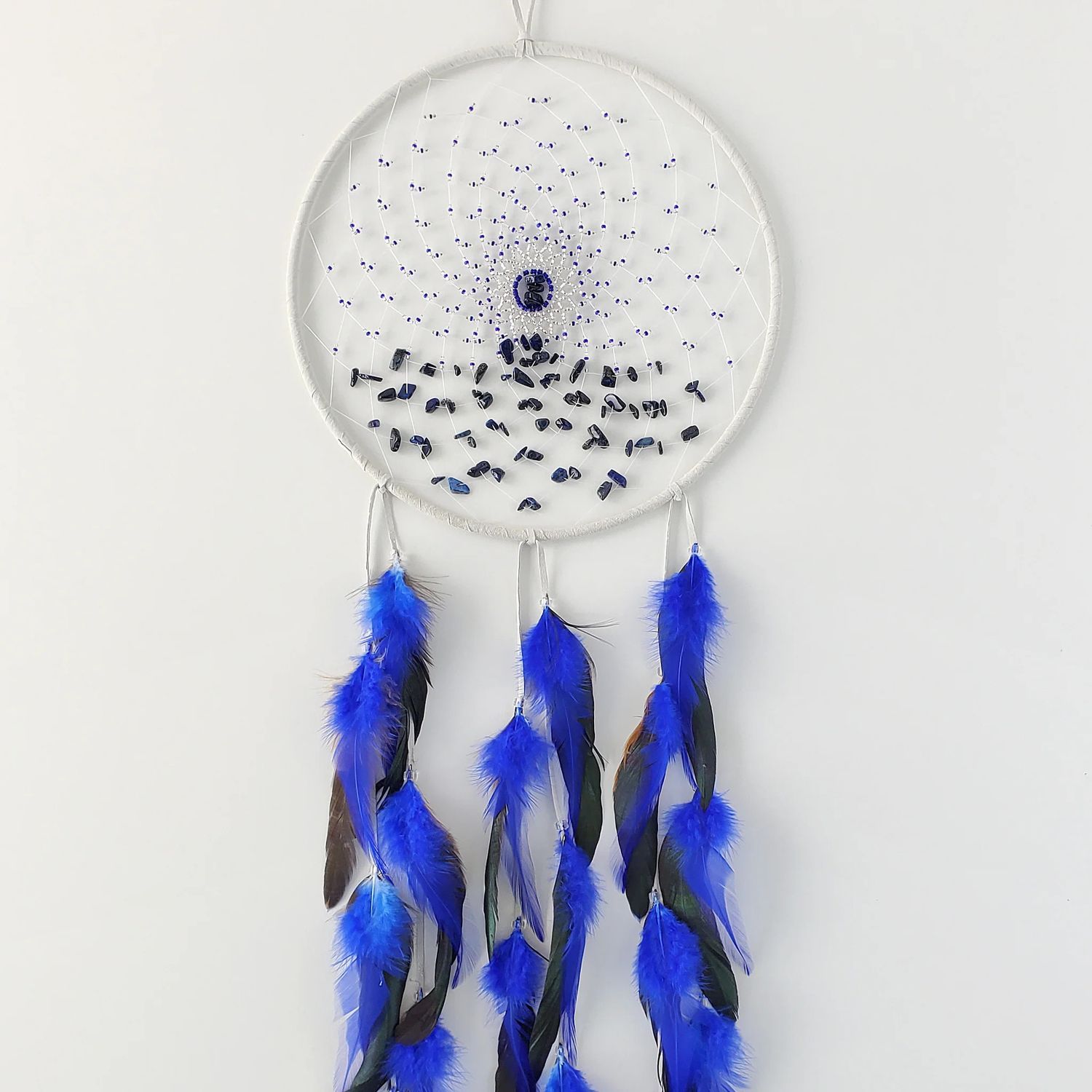 Energy Flow Dream Catcher with Lapis Lazuli 9&quot;