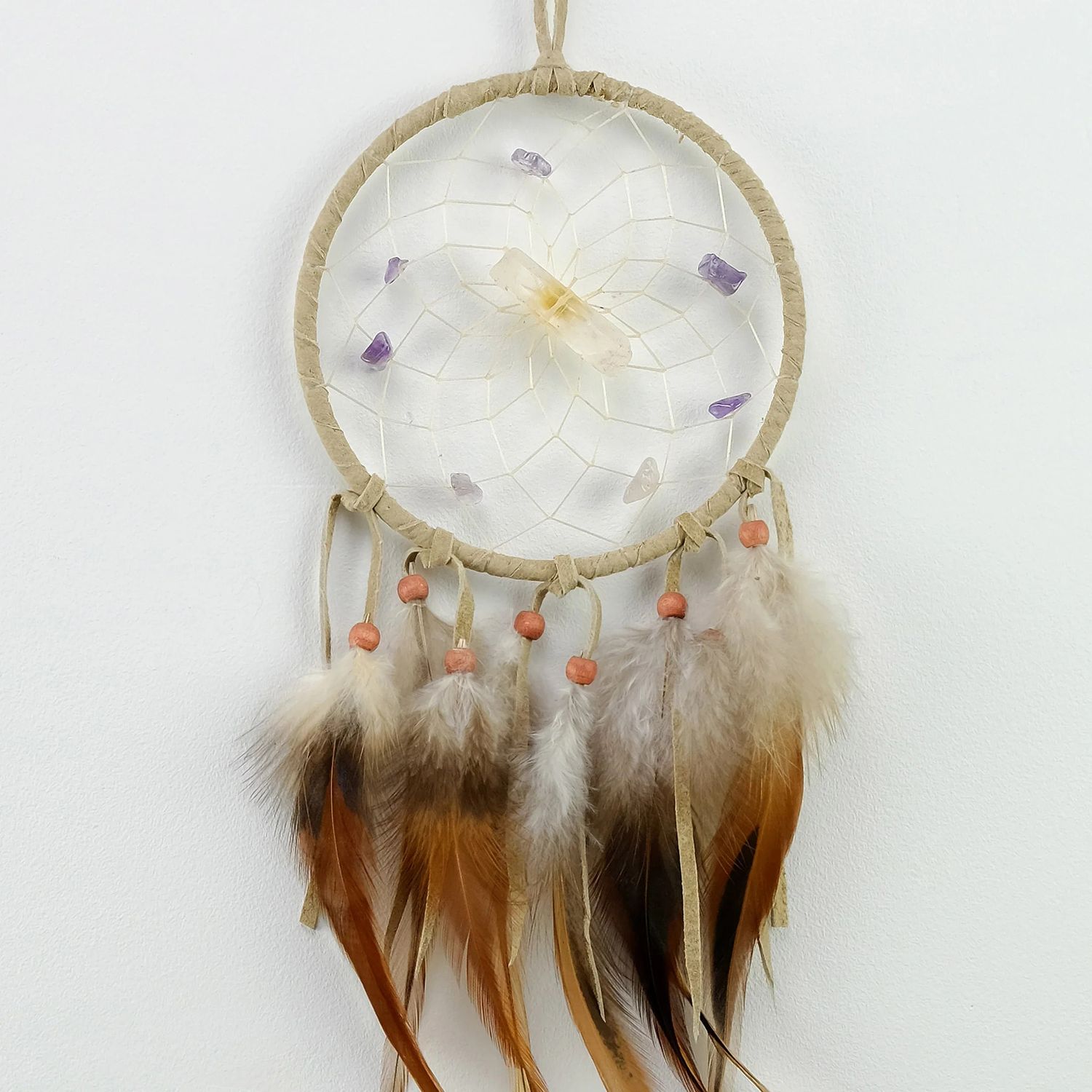 Vision Seeker Dream Catcher Tan 4&quot;