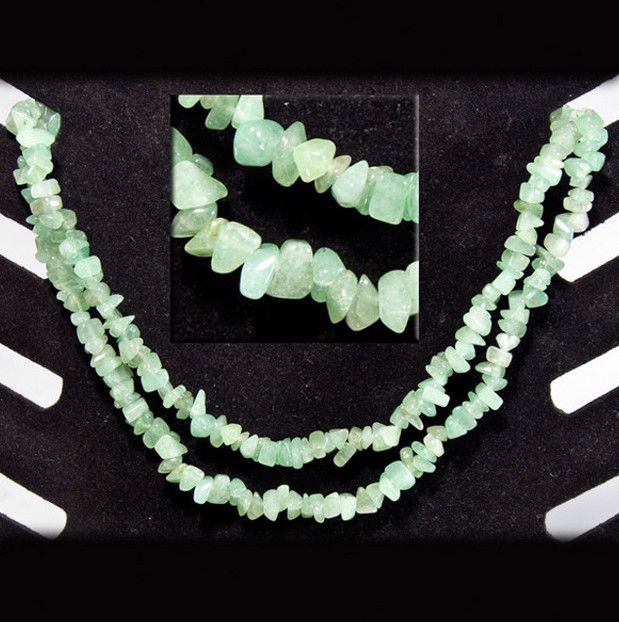 Green Aventurine 36&quot; Chip Necklace