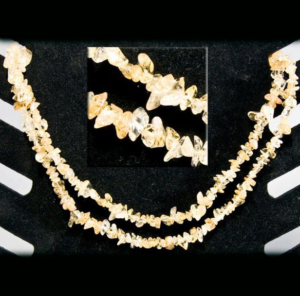 Citrine 36&quot; Chip Necklace