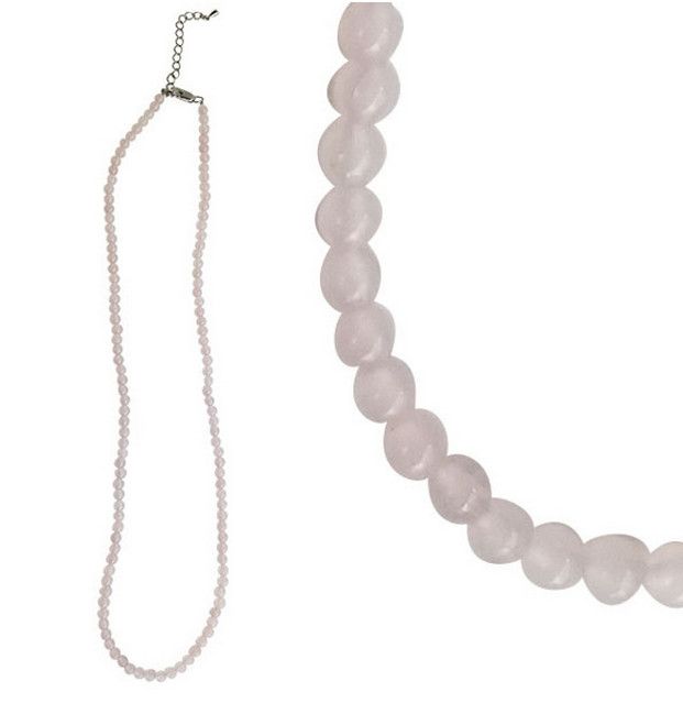 Rose Quartz 4mm Necklace w Clasp
