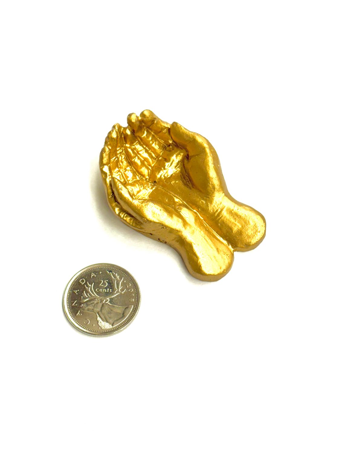 God&#39;s Hands/Hands of Receiving Statue Gold 2&quot;