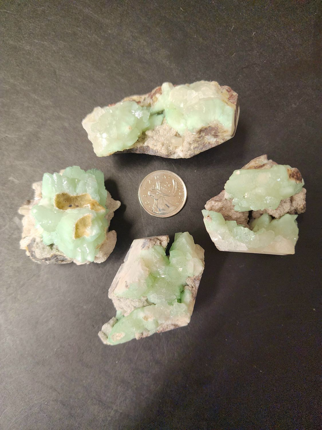 Green Apophyllite Clusters