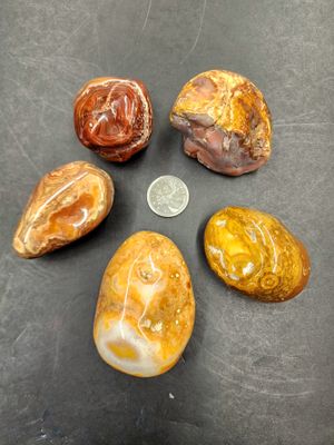 Bahia Agate / Brazilian Rainbow Agate Palm Stones