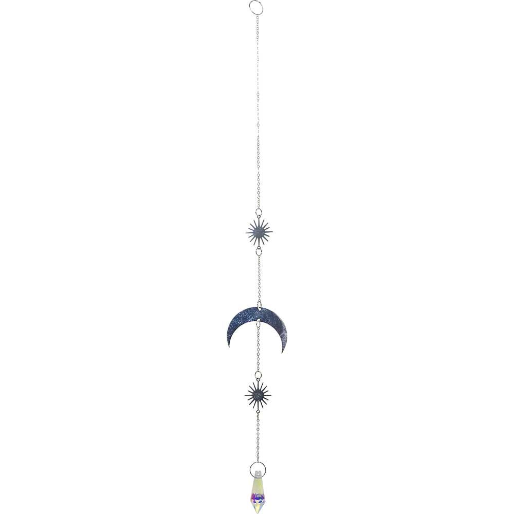Hanging AB Crystal String-Drop w/Tear-Drop Moon&amp;Star