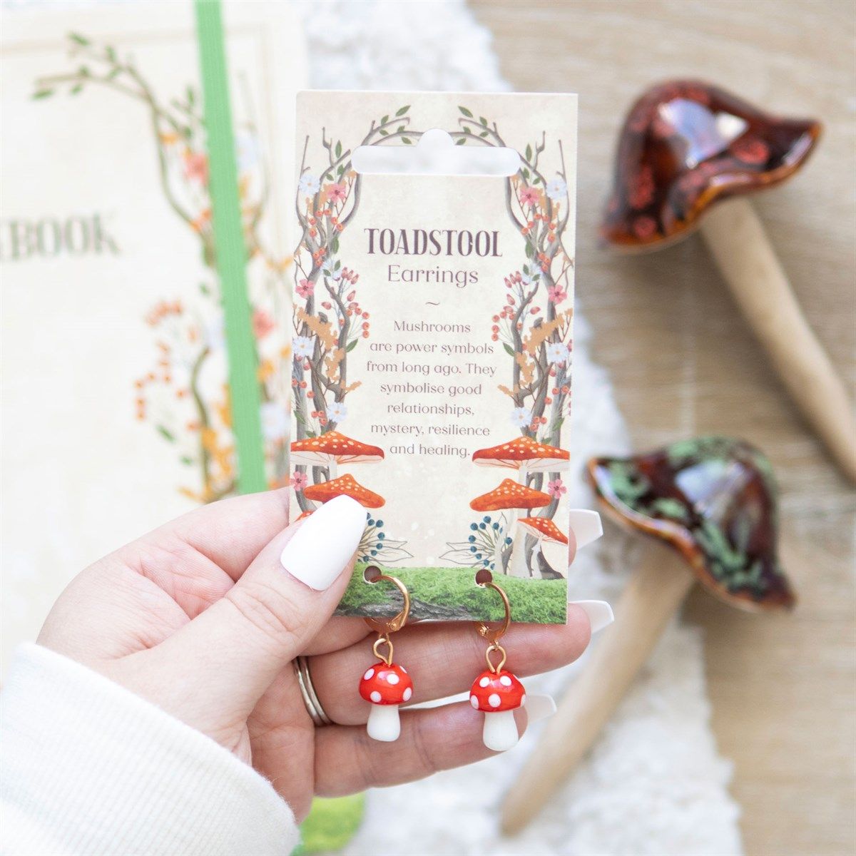 Toadstool Mushroom Earrings