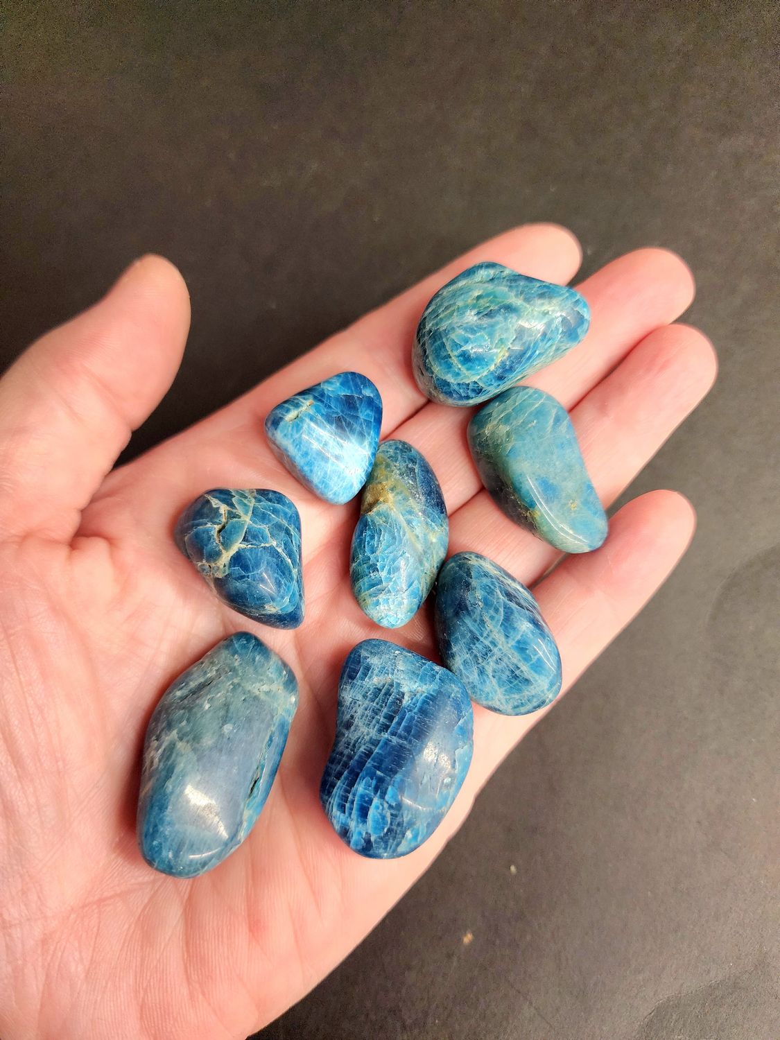 Blue Apatite Tumbled