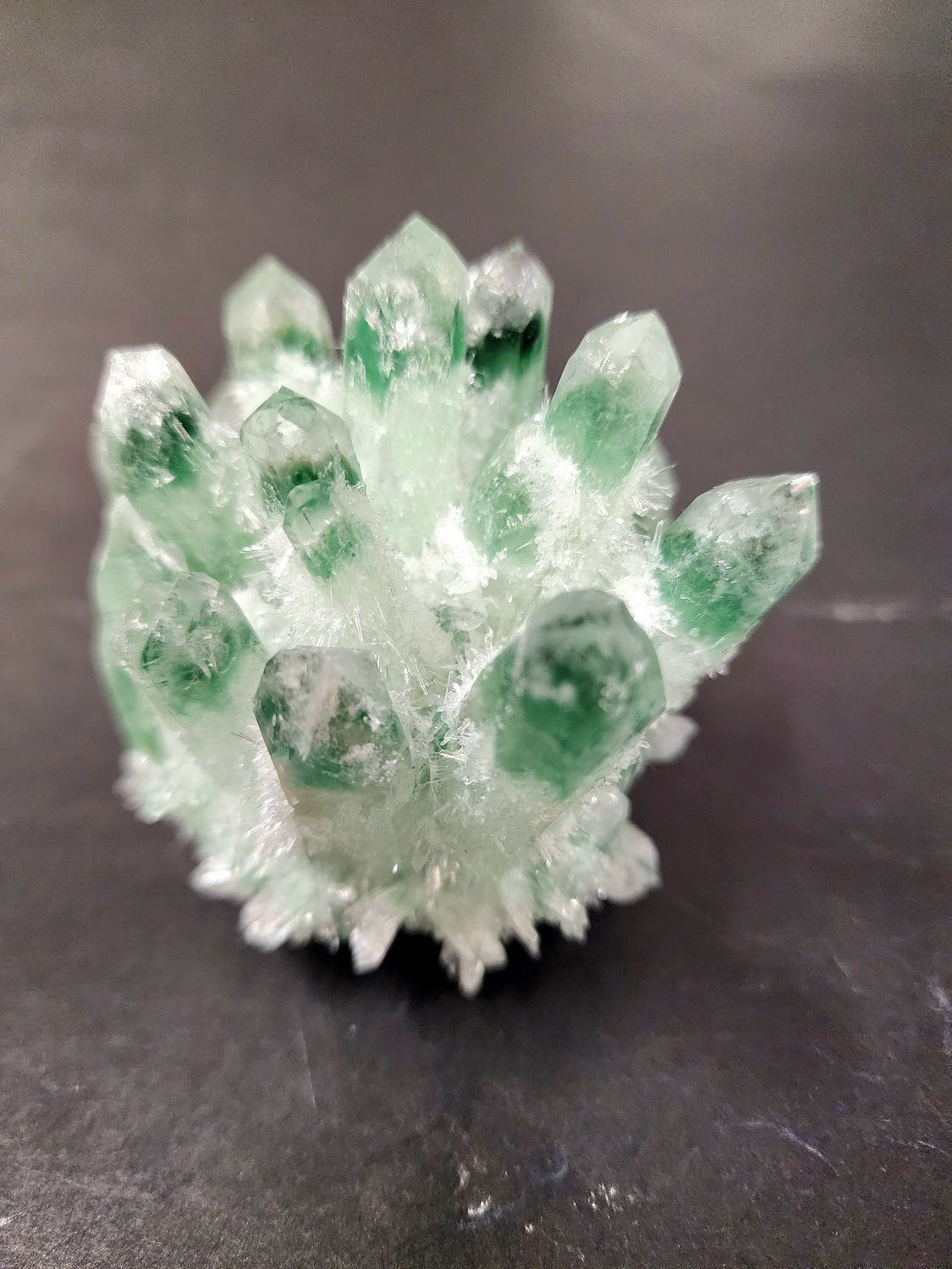 Green Phantom Quartz Cluster A