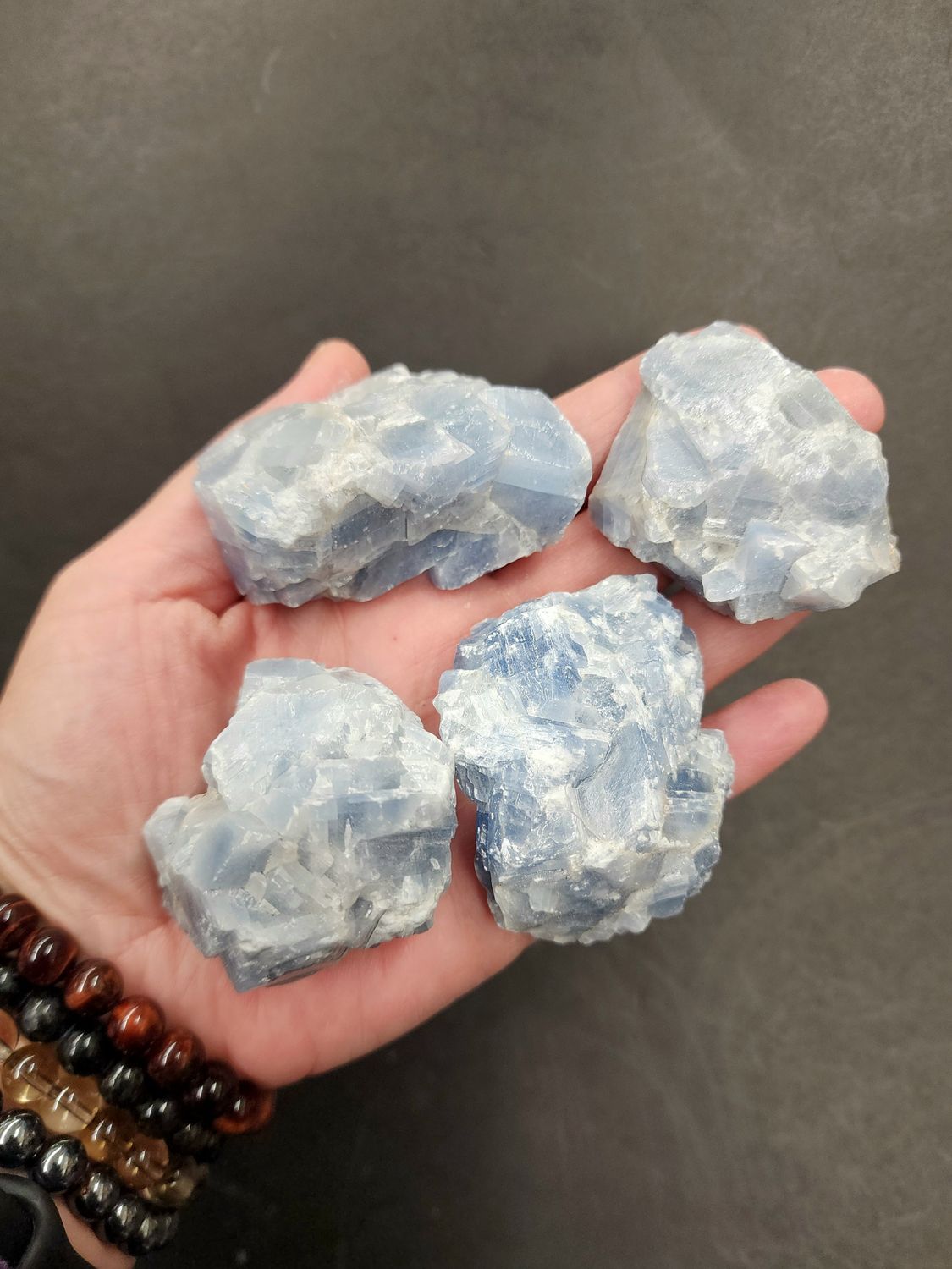 Blue Calcite Chunks
