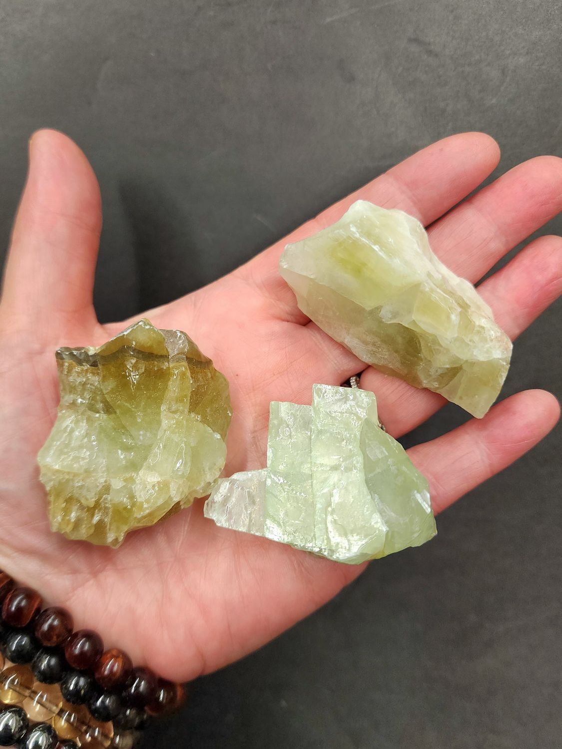 Green Calcite Chunks