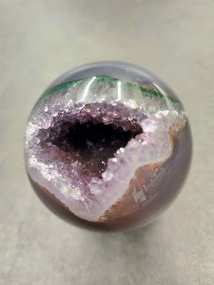 Amethyst Druzy in Agate Sphere 2.5&quot;