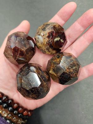 Garnet Hex Balls / Spheres 1.5 - 1.75&quot;